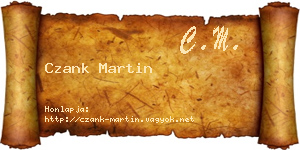 Czank Martin névjegykártya