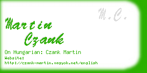 martin czank business card
